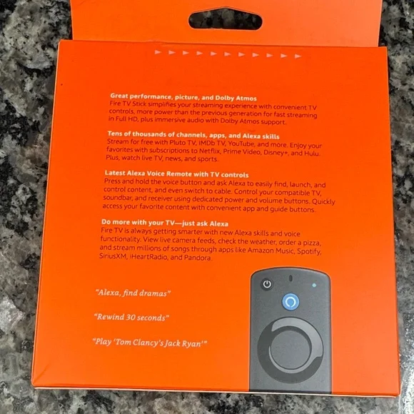 Amazon Fire TV Stick - Orange and Black New Factory Sealed - Picture 6 of 8